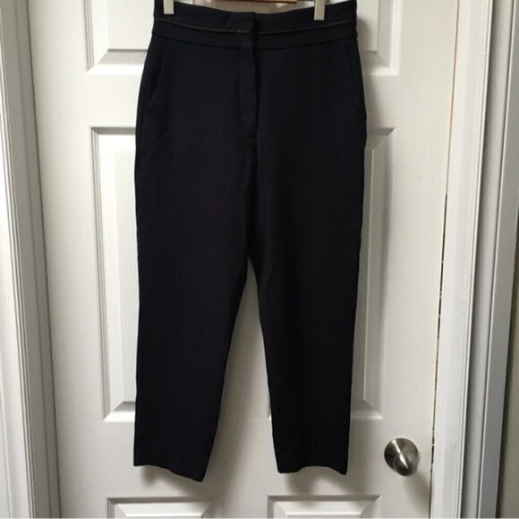 Sandro Navy Straight Leg High Waisted Pants - Picture 2 of 10